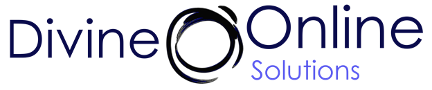 Divine Online Solutions logo with abstract circular design