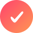 Green checkmark on a gradient circle