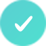 Green checkmark on a teal background