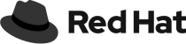 Red Hat logo with a stylized fedora hat